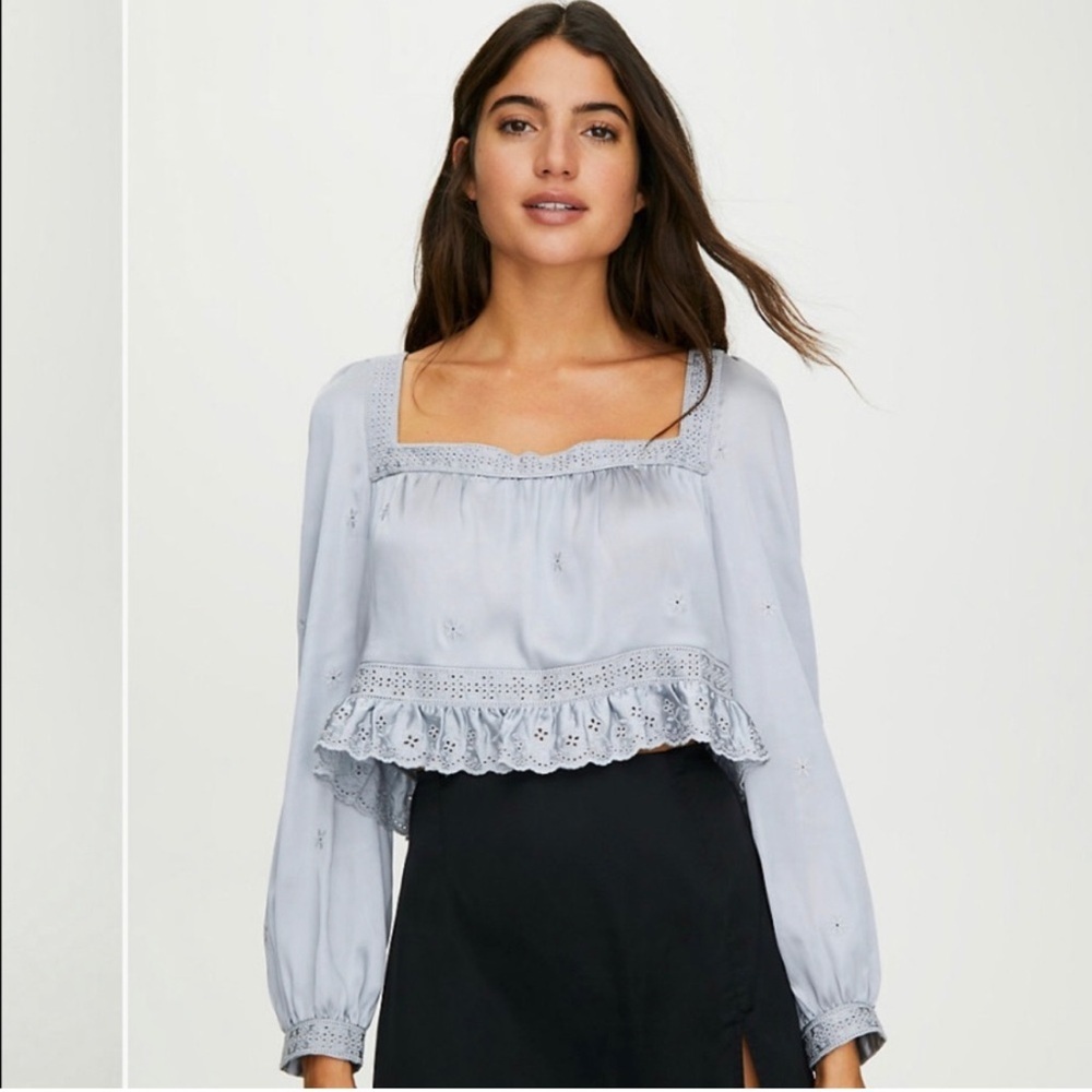 ⭐️SOLD⭐️ NWOT Aritzia Sunday Best May Day Blouse in Black L - Picture 4 of 8